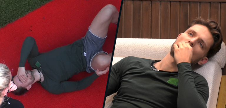 Big Brother-bewoner Tobias valt tijdens het sporten: “Ik hoorde een krak”
